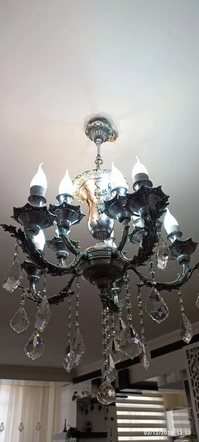 2عدد لوستر 10شاخه برنز|لوستر و چراغ آویز|تبریز, |دیوار