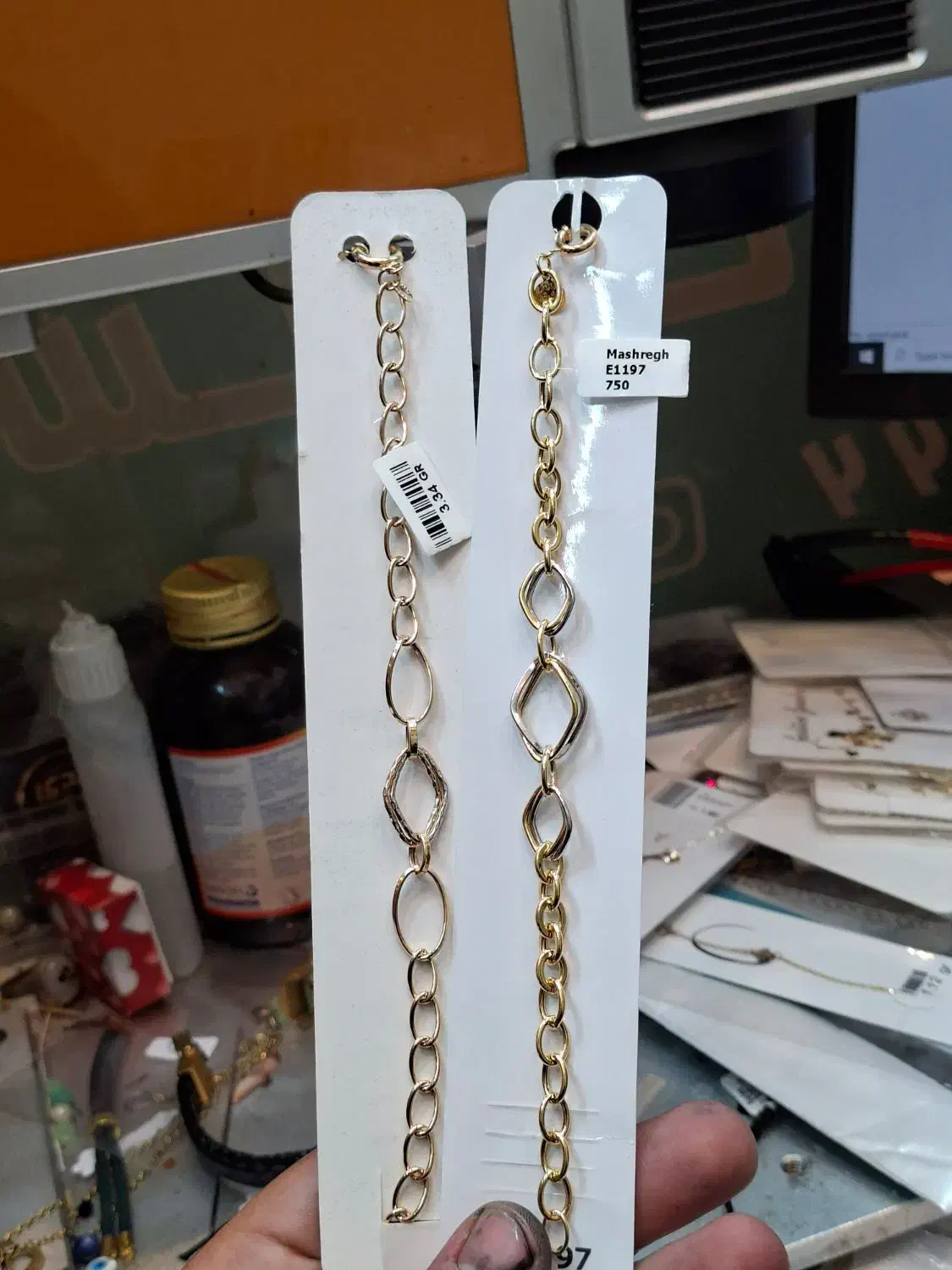 انواع پلاک زنجیر با این جلوه نما یک گرم|جواهرات|شیراز, شاهچراغ|دیوار