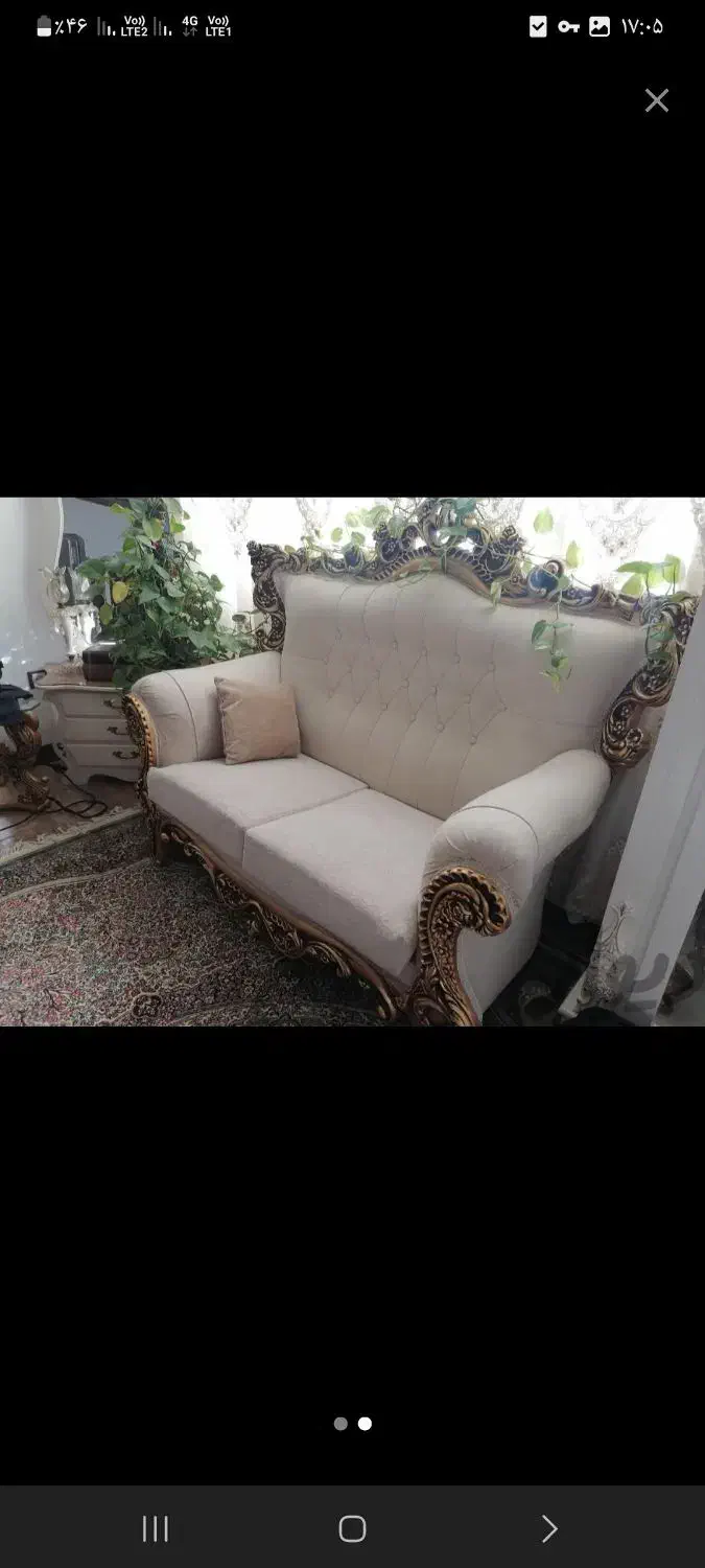 مبل سلطنتی|مبلمان خانگی و میز عسلی|گلباف, |دیوار