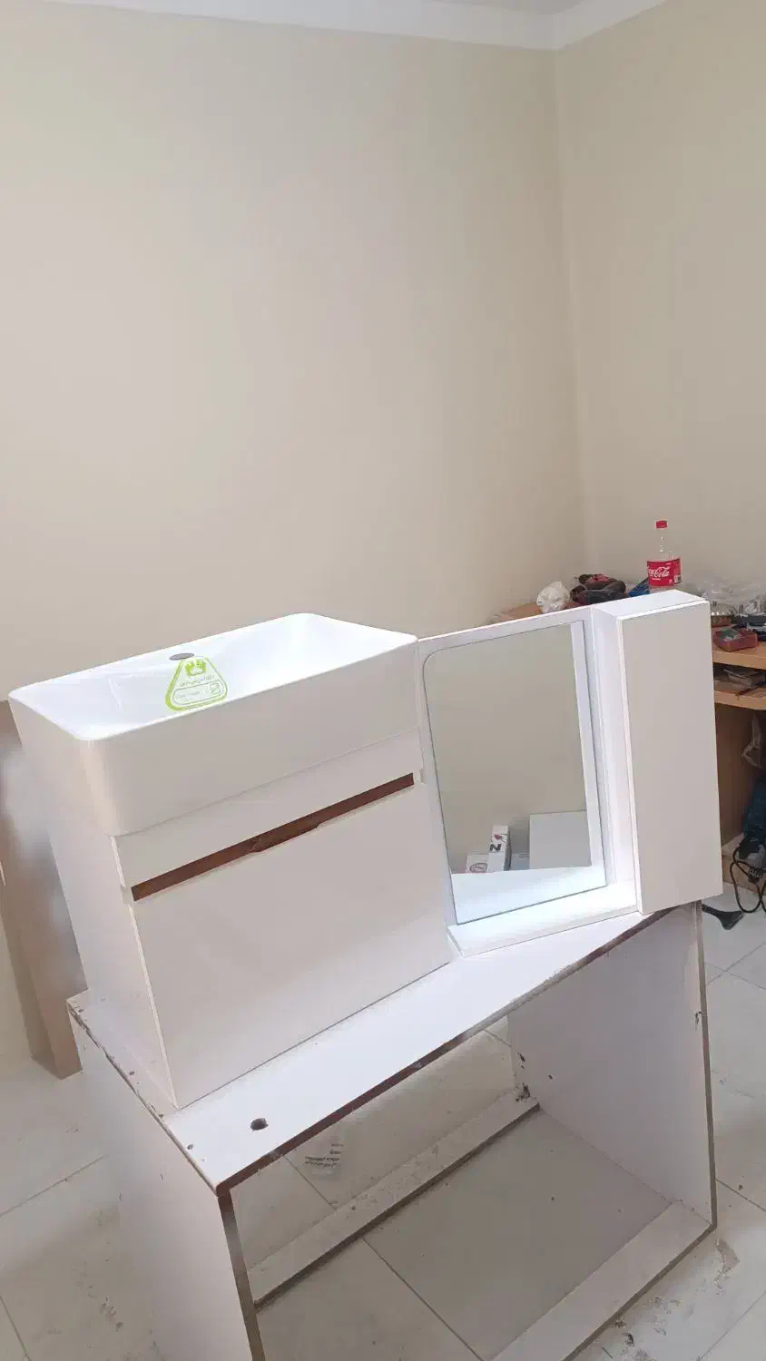 روشویی کابینتی روشویی دستشویی و حمام ایینه باکس|مصالح و تجهیزات ساختمان|پرند, فاز ۶|دیوار