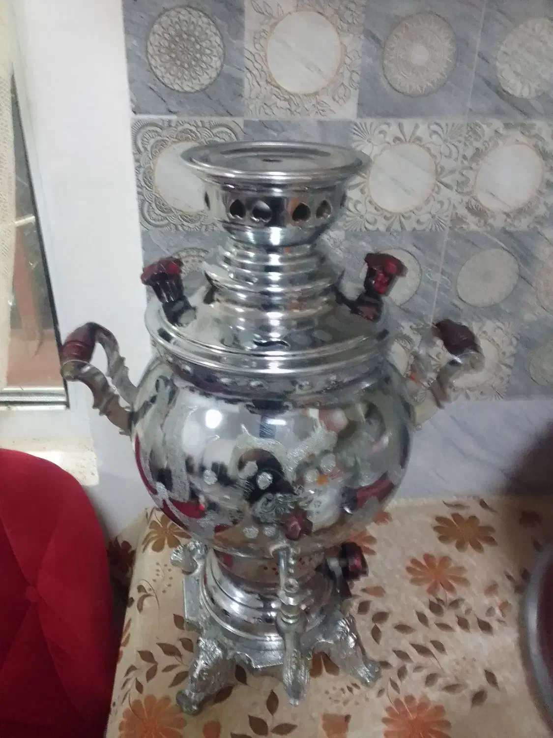 سماورگازی چهارلیتری نو|سماور، چای‌ساز، قهوه‌ساز|کیاشهر, |دیوار