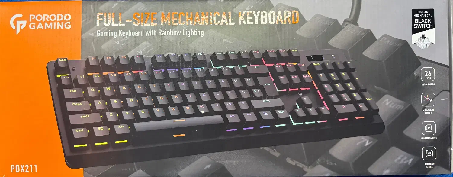 کیبورد گیمنگ پرودو|قطعات و لوازم جانبی رایانه|شیراز, بعثت|دیوار