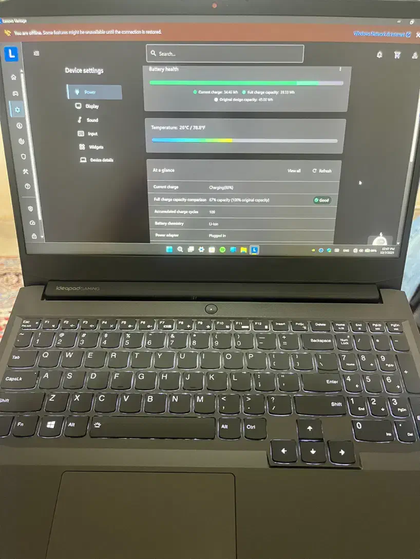 لپ تاپ لنوو ideapad gaming3|رایانه همراه|لالجین, |دیوار