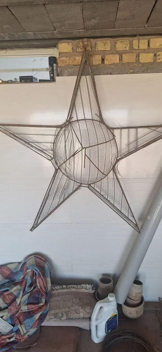 ستاره سقفی|لوستر و چراغ آویز|یزد, |دیوار