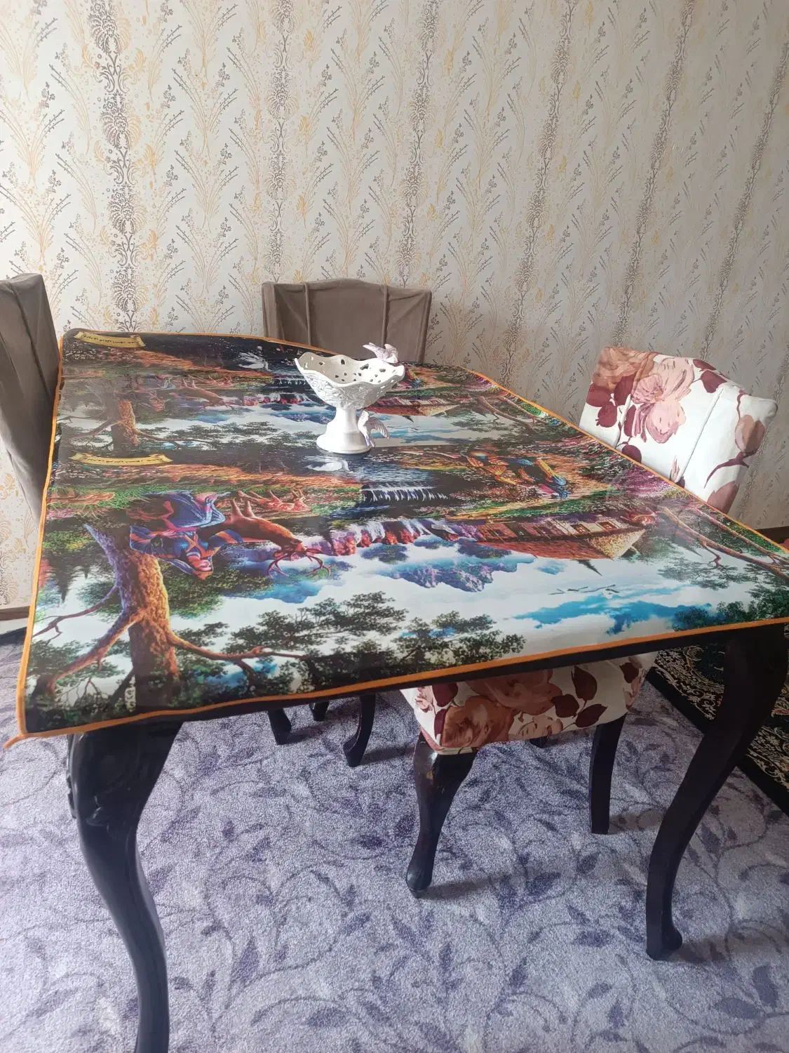 میز ناهارخوری چهار نفره|میز و صندلی غذاخوری|اشتهارد, |دیوار