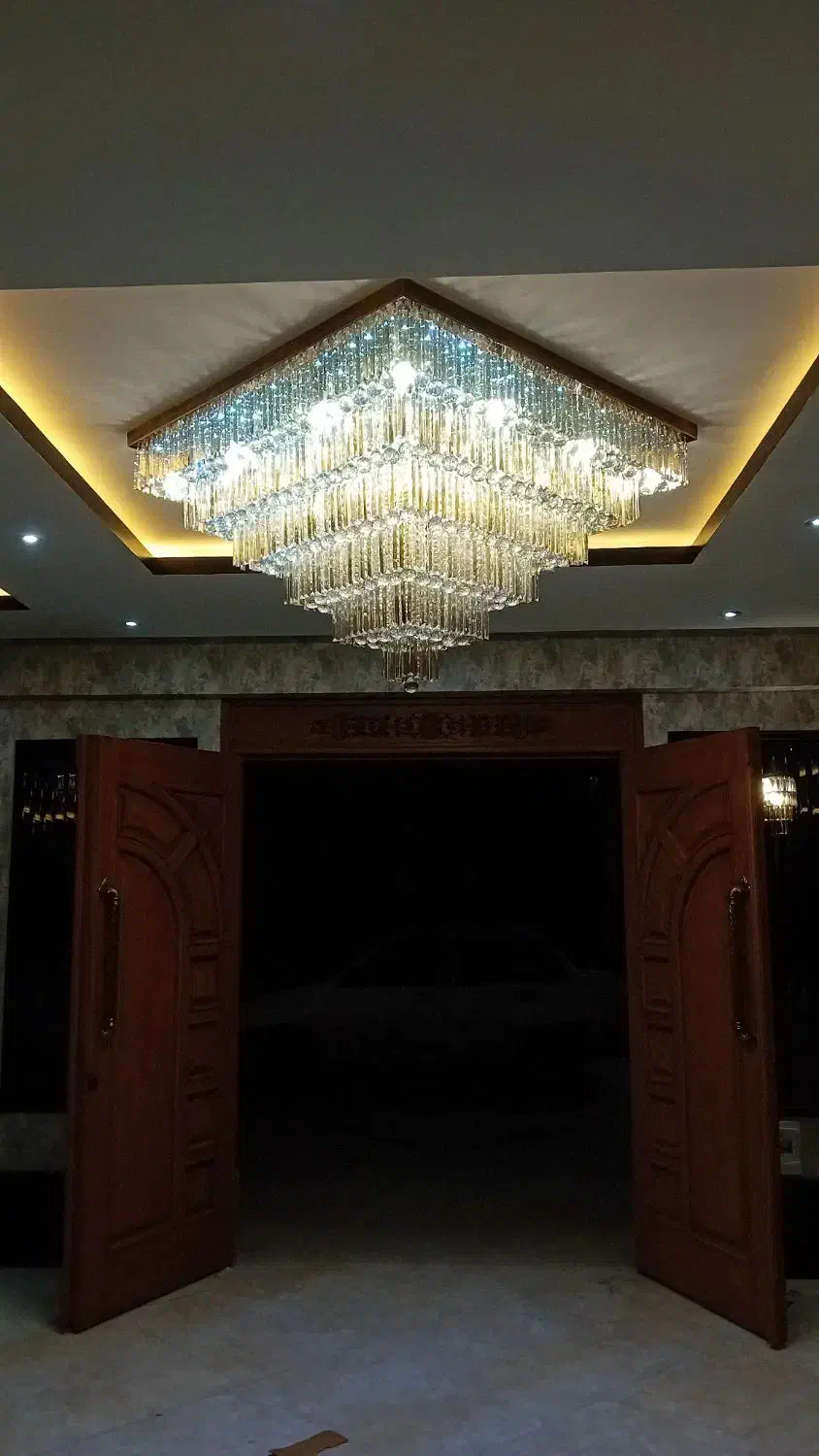 لوستر صف‌ای استیل|لوستر و چراغ آویز|مشهد, نوید|دیوار