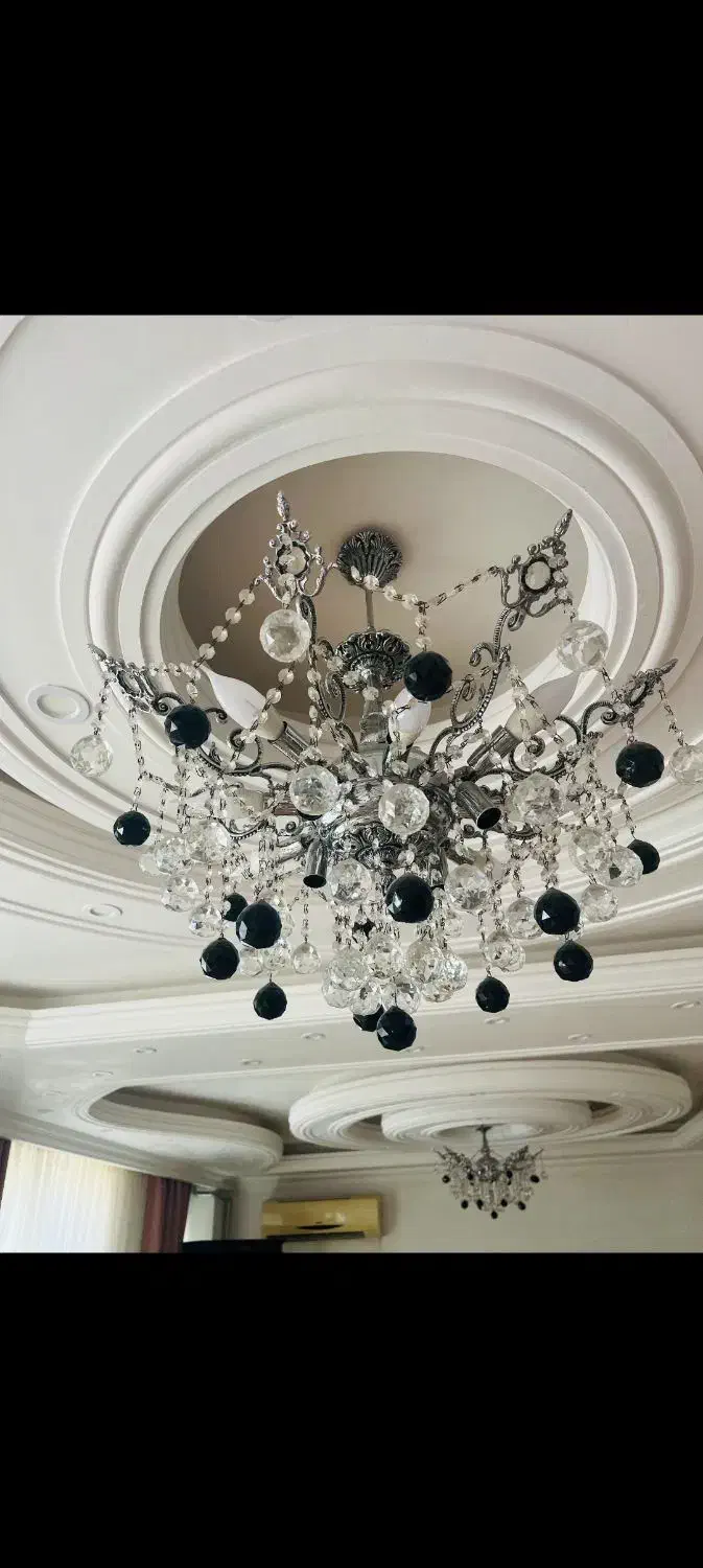 لوستر سقفیِ سیاه قلم|لوستر و چراغ آویز|ارومیه, |دیوار