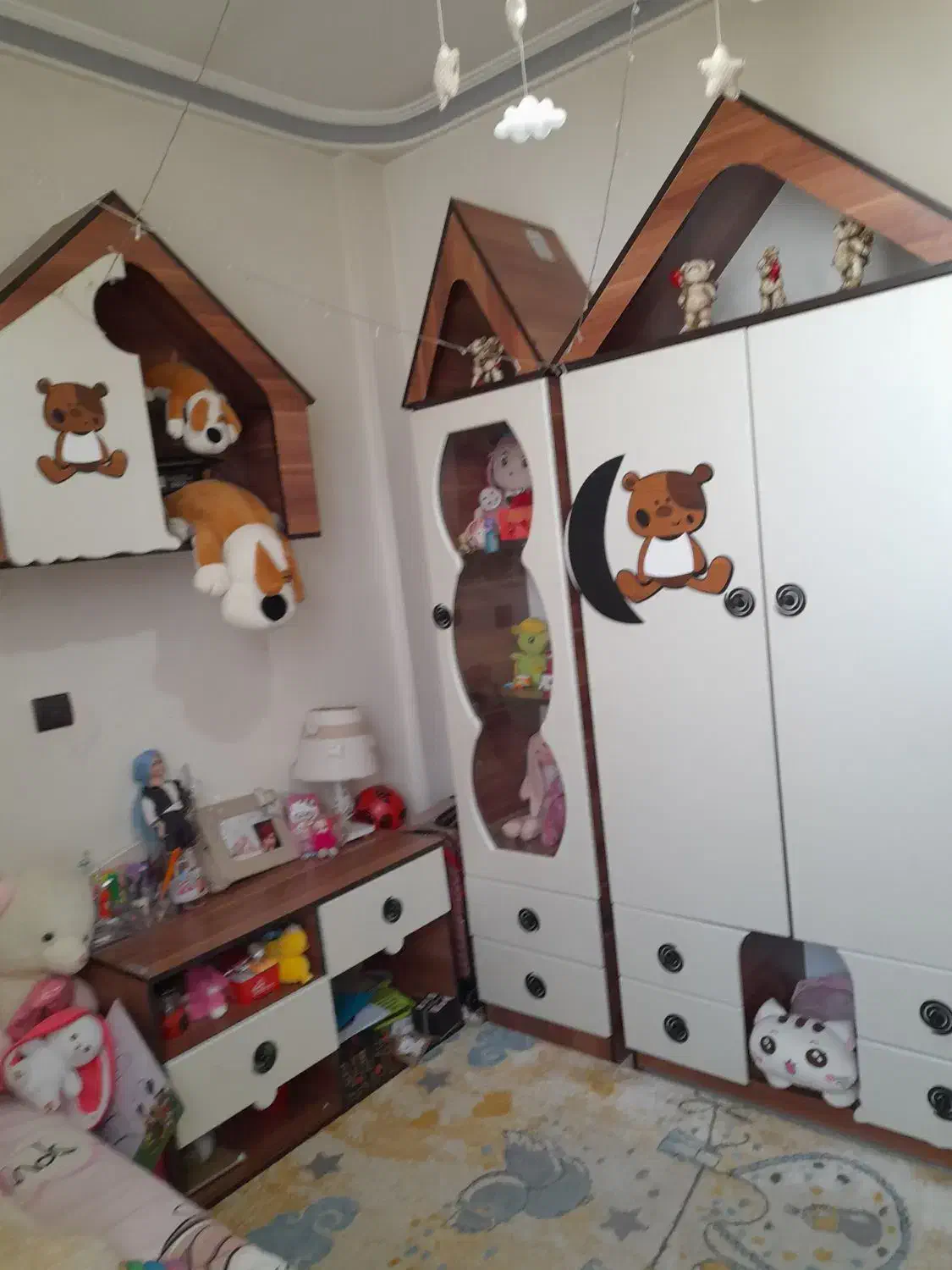 سرویس کامل چوب بچگانه|تخت و سرویس خواب|تهران, کیانشهر|دیوار