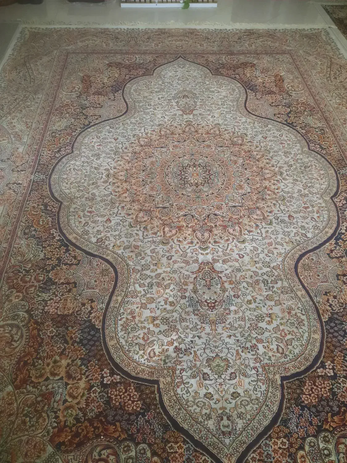 فرش ۹متری هزار شانه در حد نو|فرش|شیراز, لاله|دیوار
