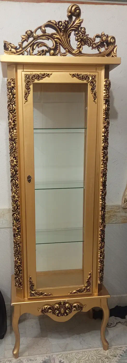 گنجه طلایی شیک|بوفه، ویترین، کنسول|تربتحیدریه, رجایی|دیوار