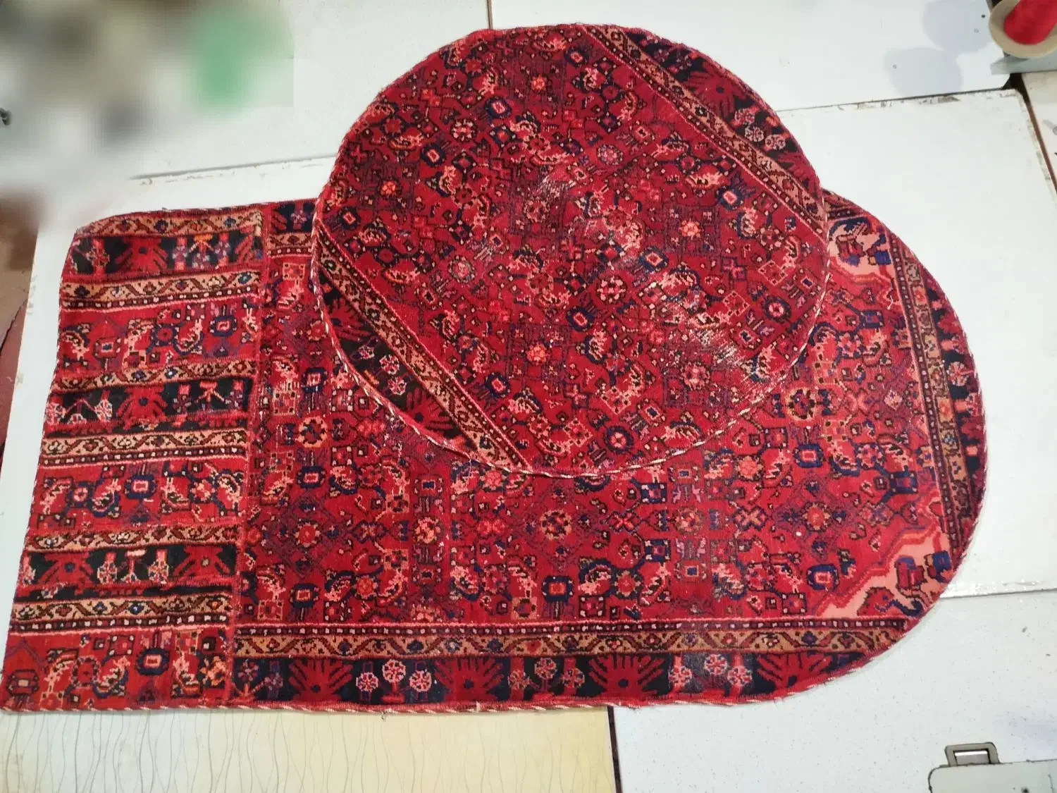 ست گرد و محرابی دستبافت|فرش|ملایر, |دیوار