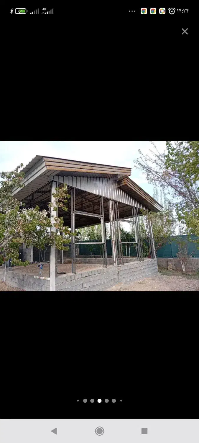 جوشکاری اسکلت و شیروانی بهمراه نقاشی|خدمات پیشه و مهارت|دماوند, گیلاوند|دیوار