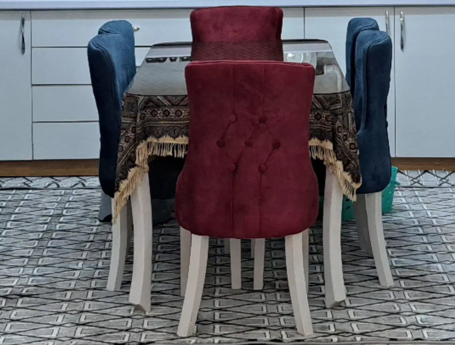 مبل راحتی ۸نفره وغذاخوری ۶نفره|مبلمان خانگی و میز عسلی|شیروان (خراسان), |دیوار