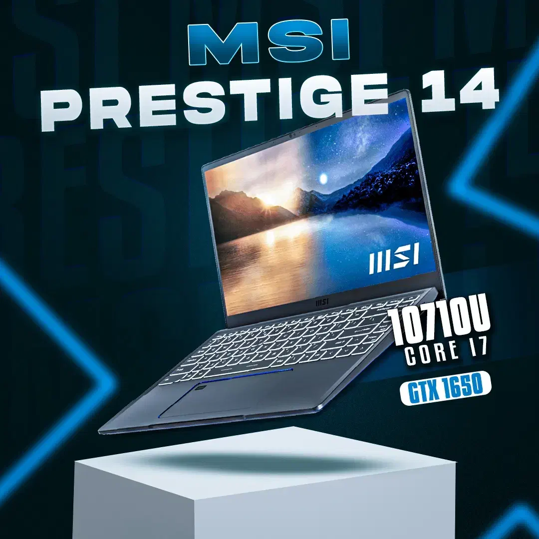 لپ تاپ قوی msi prestige 14 core i7 10710U GTX1650|رایانه همراه|مشهد, کوه سنگی|دیوار
