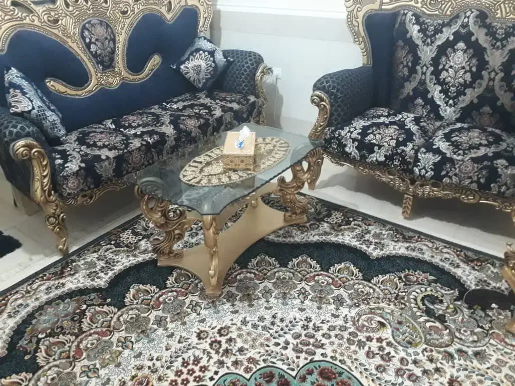 مبل سلطنتی(چوبی)۷نفره|مبلمان خانگی و میز عسلی|زابل, |دیوار