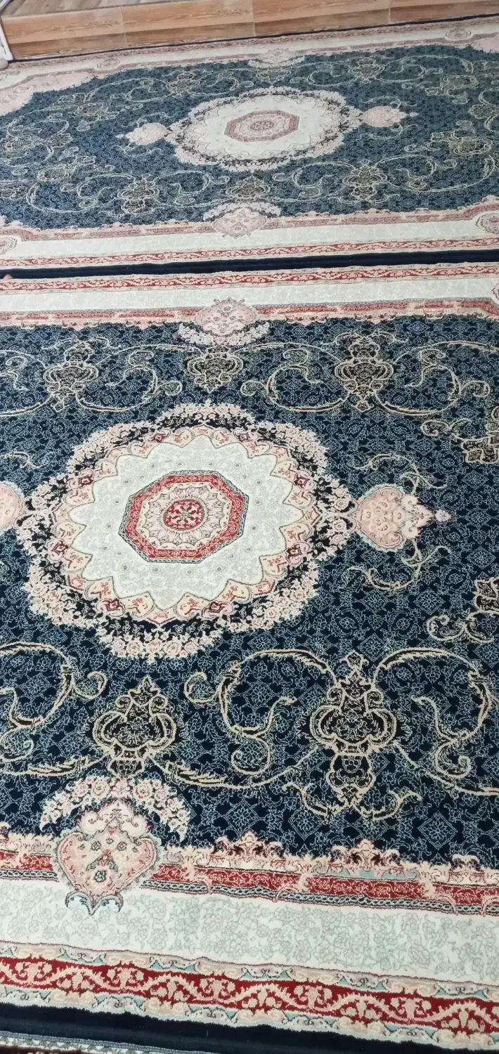 چهارتخته فرش ۶متری سرمه ای|فرش|کرمانشاه, |دیوار