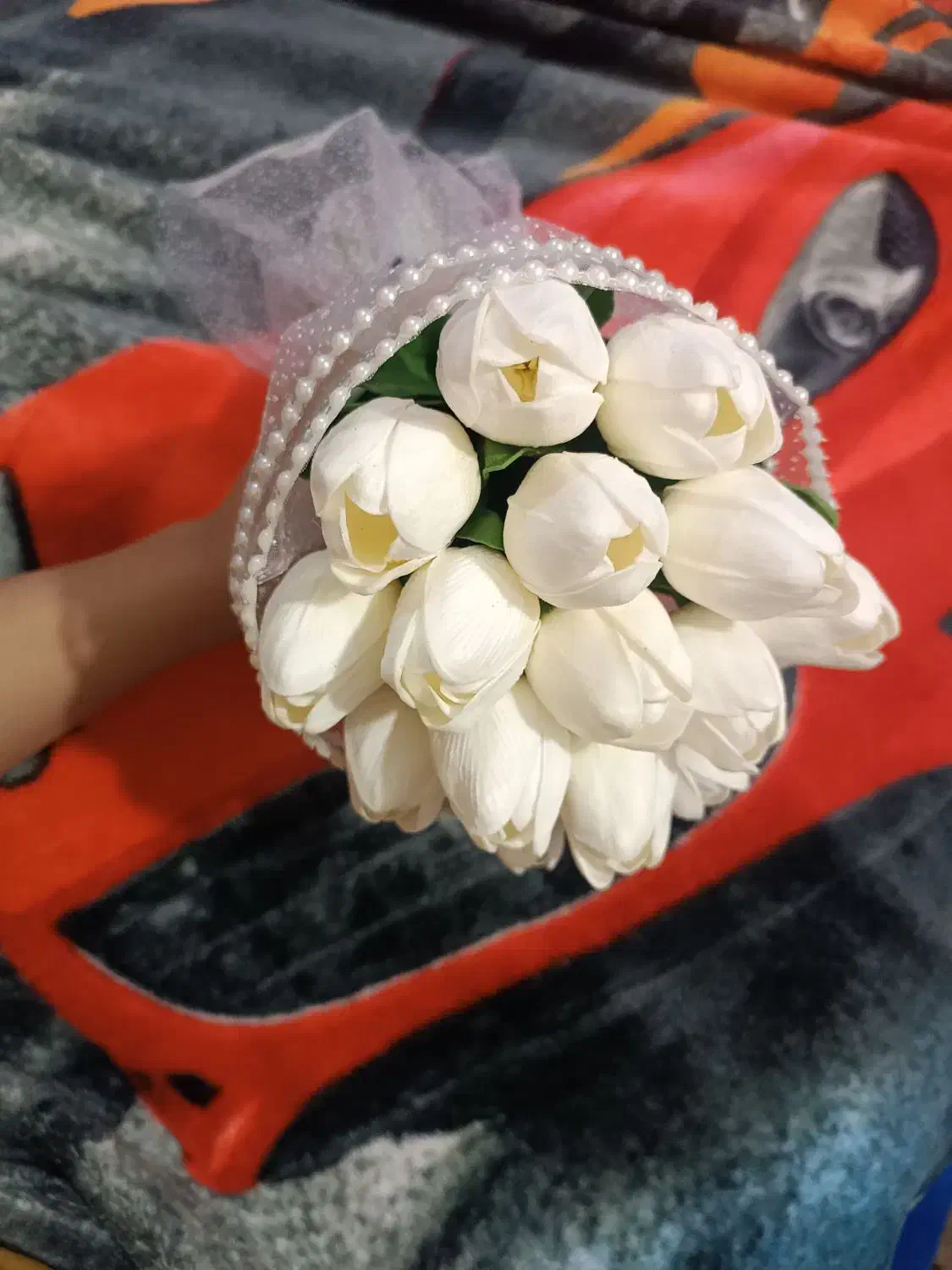 دسته گل عروس|گل مصنوعی|خورموج, |دیوار