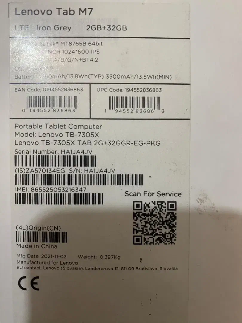 Lenovo Tab M7  TB-7305X|تبلت|تهران, هروی|دیوار