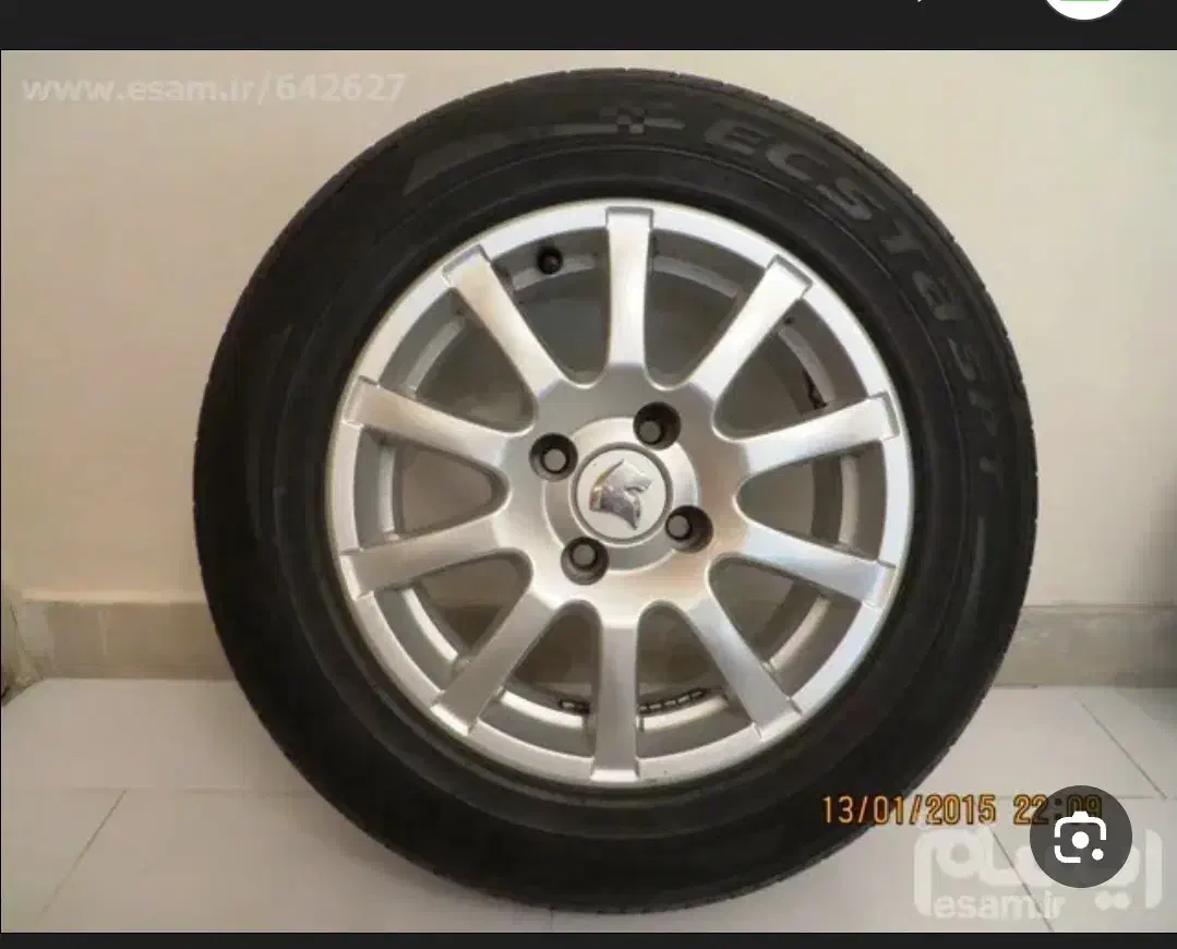 ۴عدد رینگ ۱۰پر سایز ۱۵ همراه با لاستیک|قطعات یدکی و لوازم جانبی|اردبیل, |دیوار