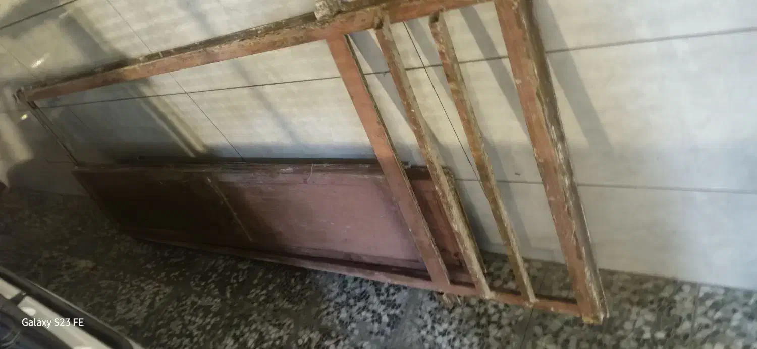 درب کارکرده د‌لنگه ویک شیر حمام|مصالح و تجهیزات ساختمان|شیراز, ابیوردی|دیوار