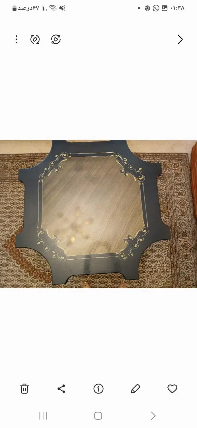 میز چوبی کار شده، سالم وتمیز۳میلیون|مبلمان خانگی و میز عسلی|تهران, مهران|دیوار