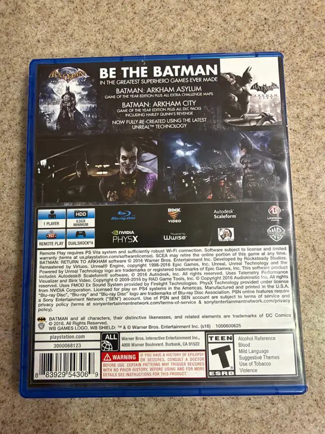 Batman return  to arkham ps4|کنسول، بازی ویدئویی و آنلاین|تهران, درب دوم|دیوار
