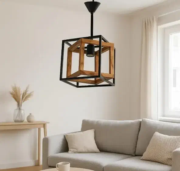 لوستر چوبی مدرن|لوستر و چراغ آویز|تبریز, |دیوار