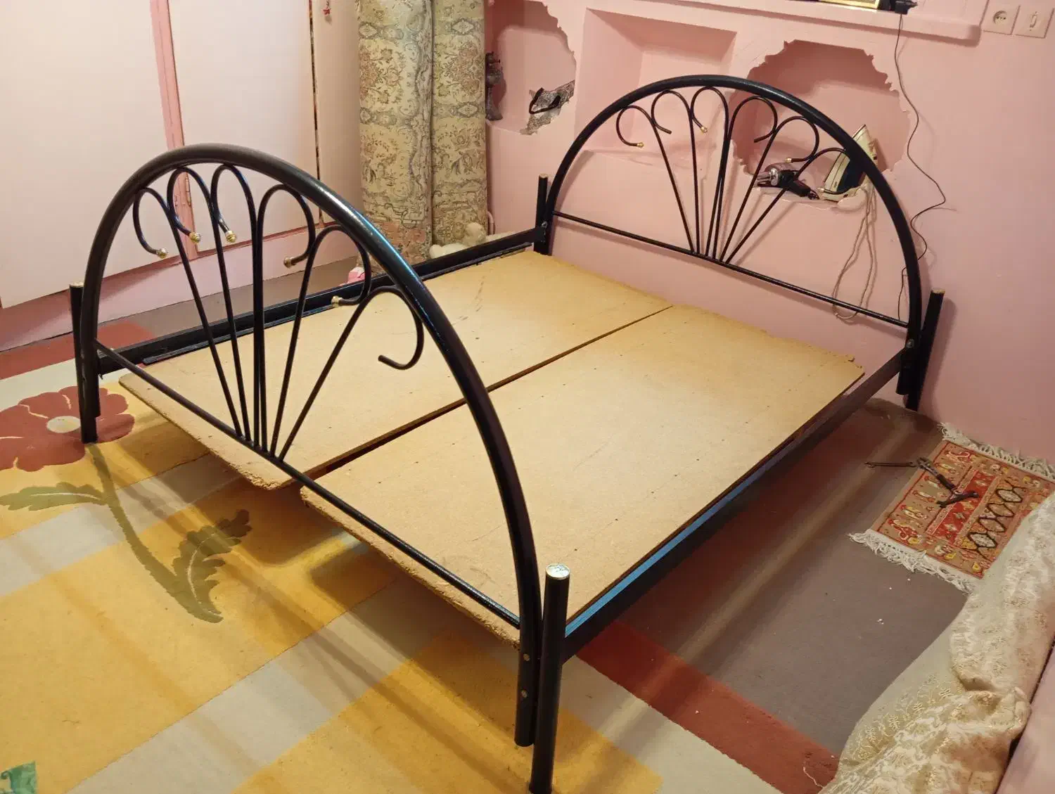 تخت۲نفره(بدون تشک)|تشک تختخواب|قزوین, |دیوار