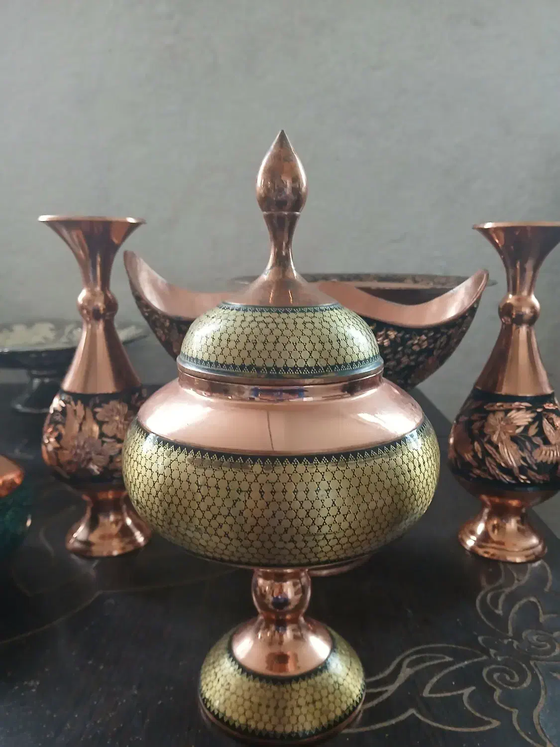 صنایع دست مس و فیروزه کاری خاتم|صنایع دستی و سایر لوازم تزئینی|آستانه اشرفیه, |دیوار