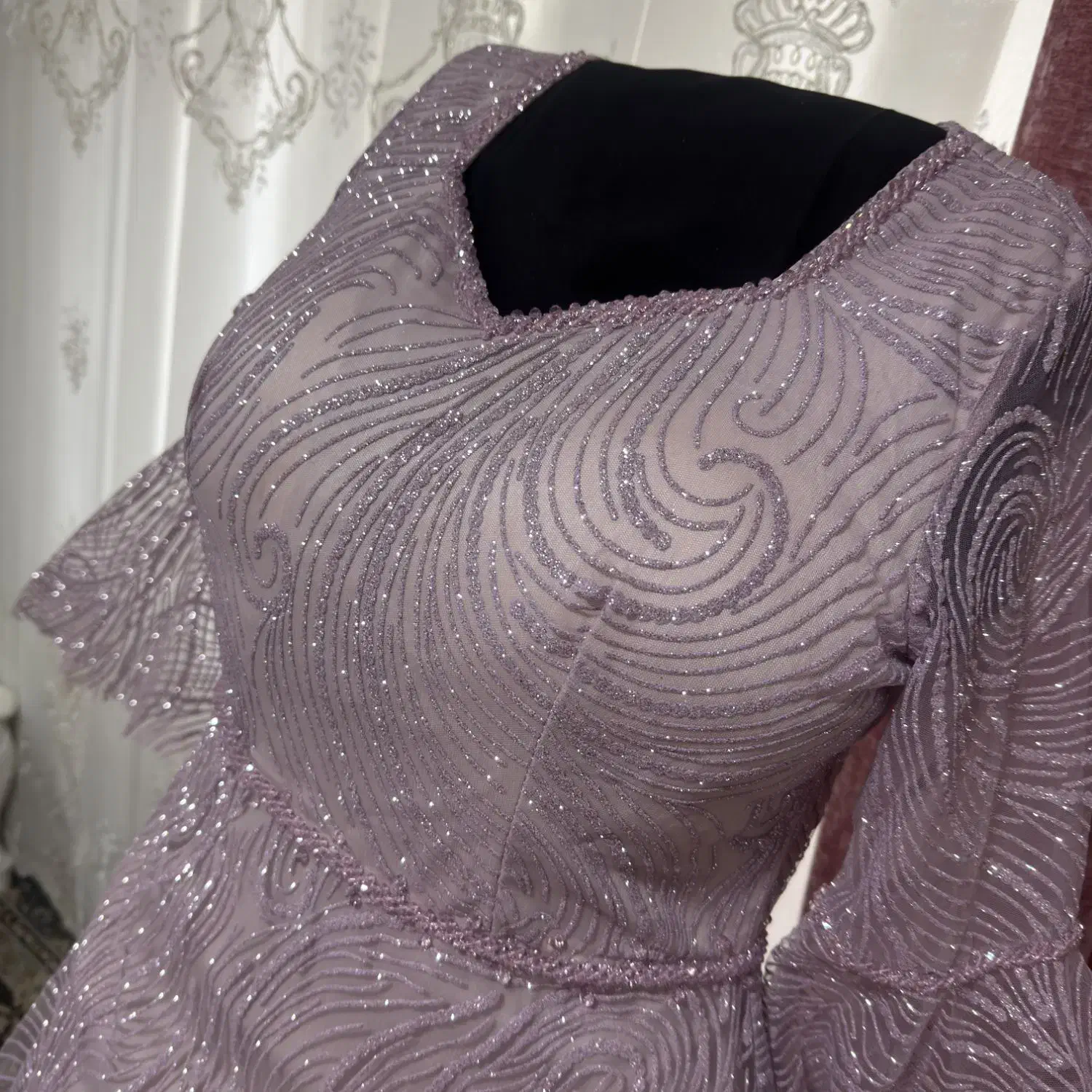 لباس مجلسی گیپور شاین و جواهردوزی شیک و نو|لباس|مشهد, شهرک مطهری|دیوار