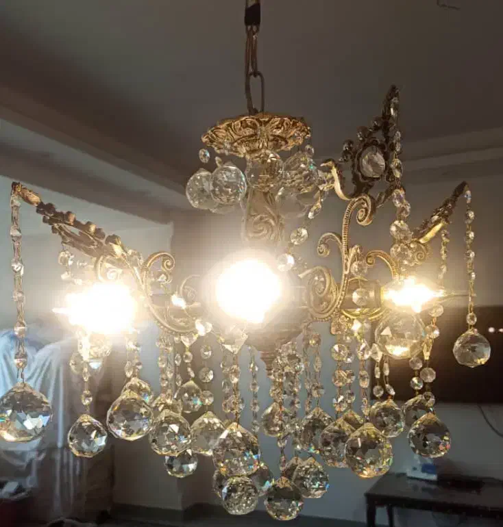 لوستر برنزی ، ۵ شاخه|لوستر و چراغ آویز|بندرعباس, |دیوار