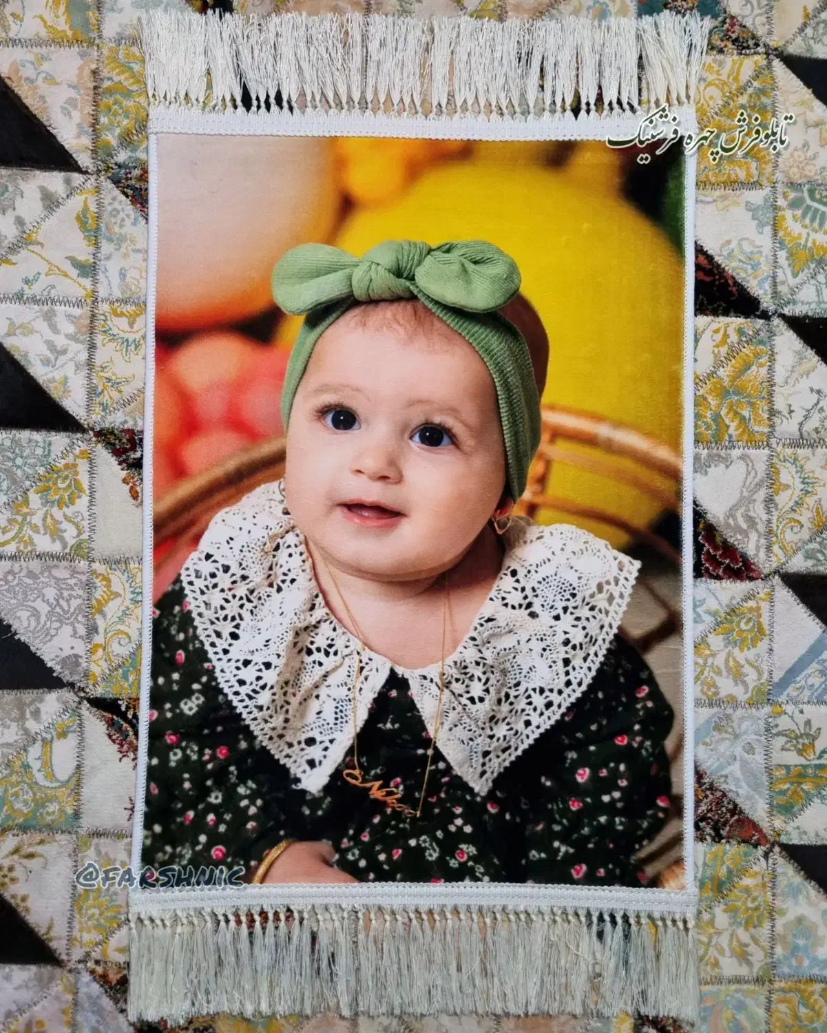 تابلوفرش با عکس چهره|تابلو فرش|آران و بیدگل, |دیوار