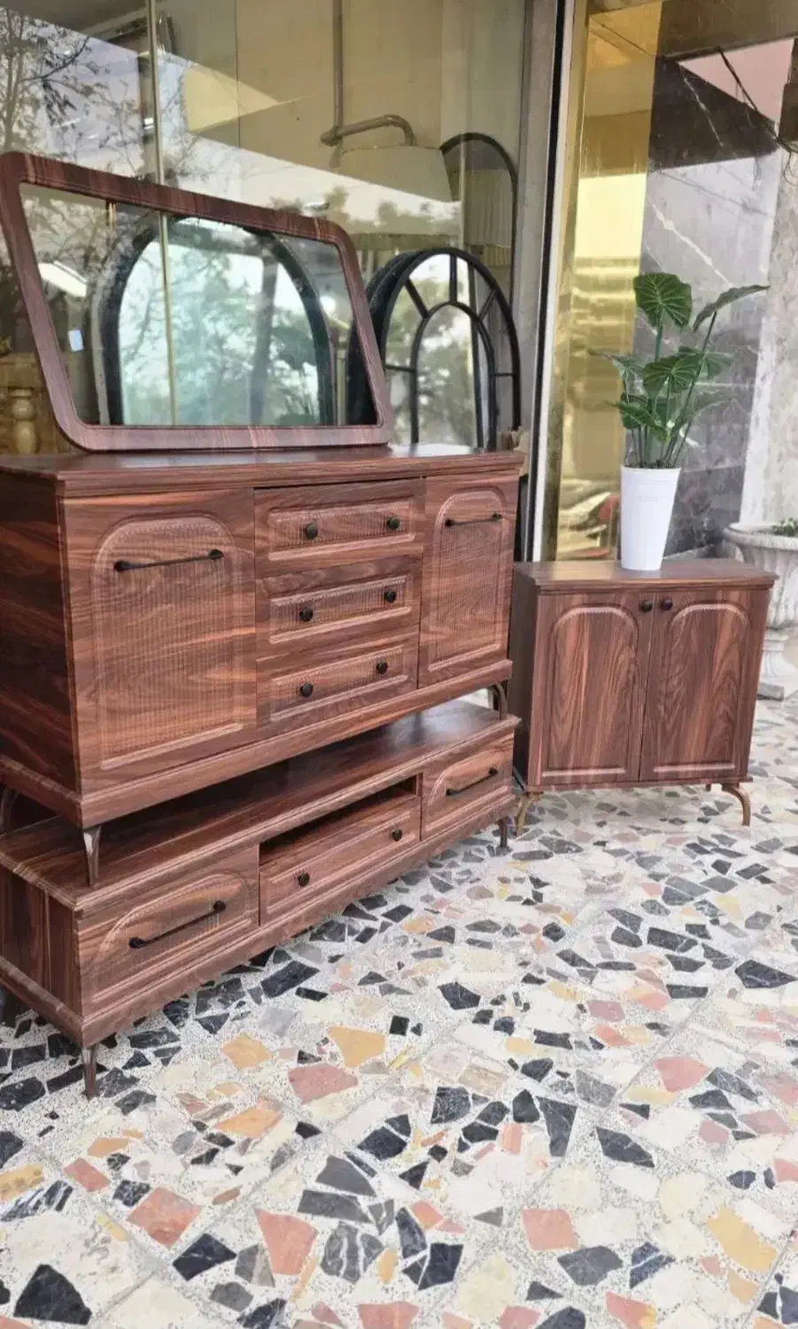 ست اینه و کنسول/میز تی وی/ جاکفشی|بوفه، ویترین، کنسول|تهران, بهداشت|دیوار