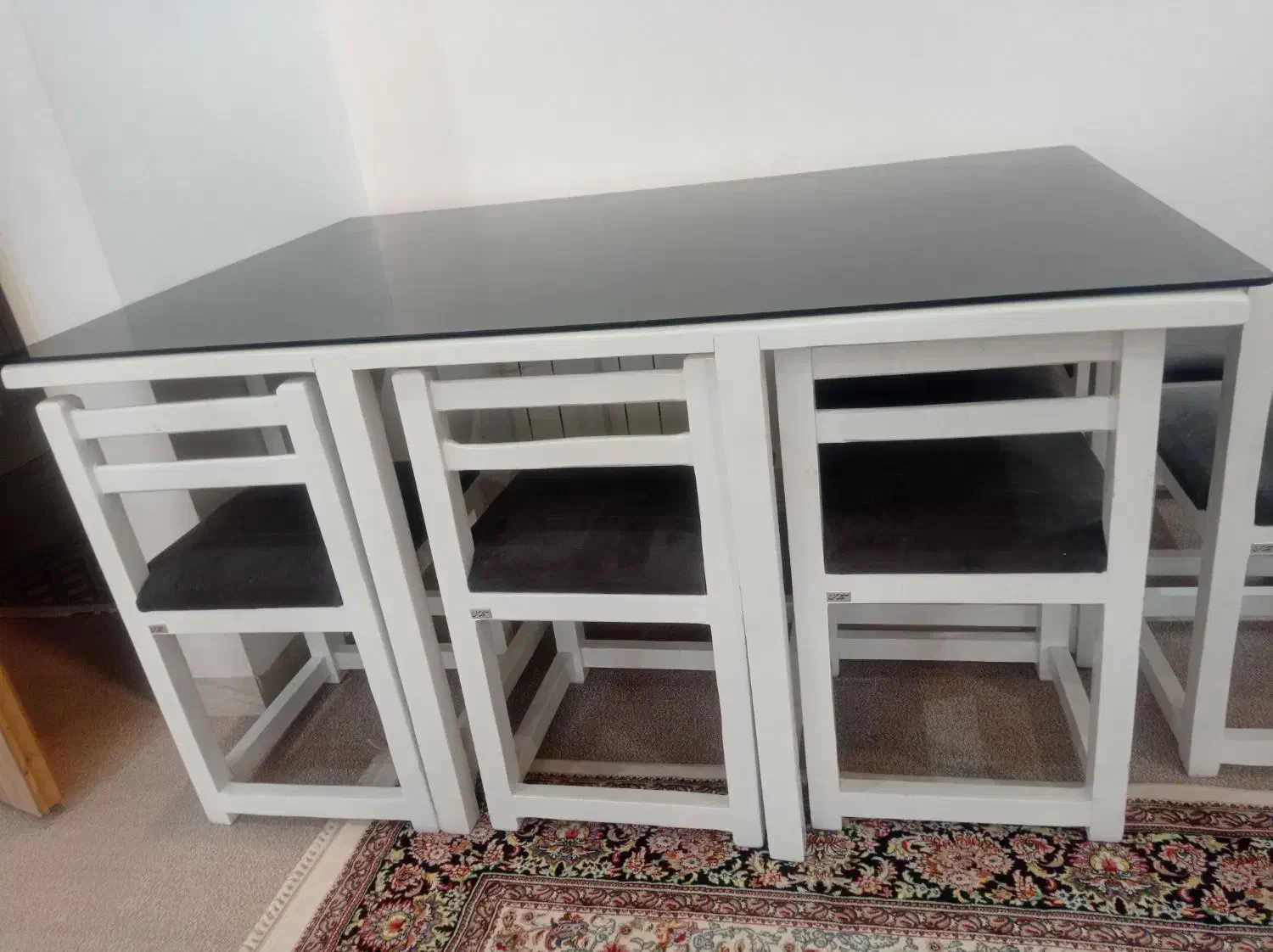 میز ناهار خوری کم جا ۶ نفره|میز و صندلی غذاخوری|پاوه, |دیوار