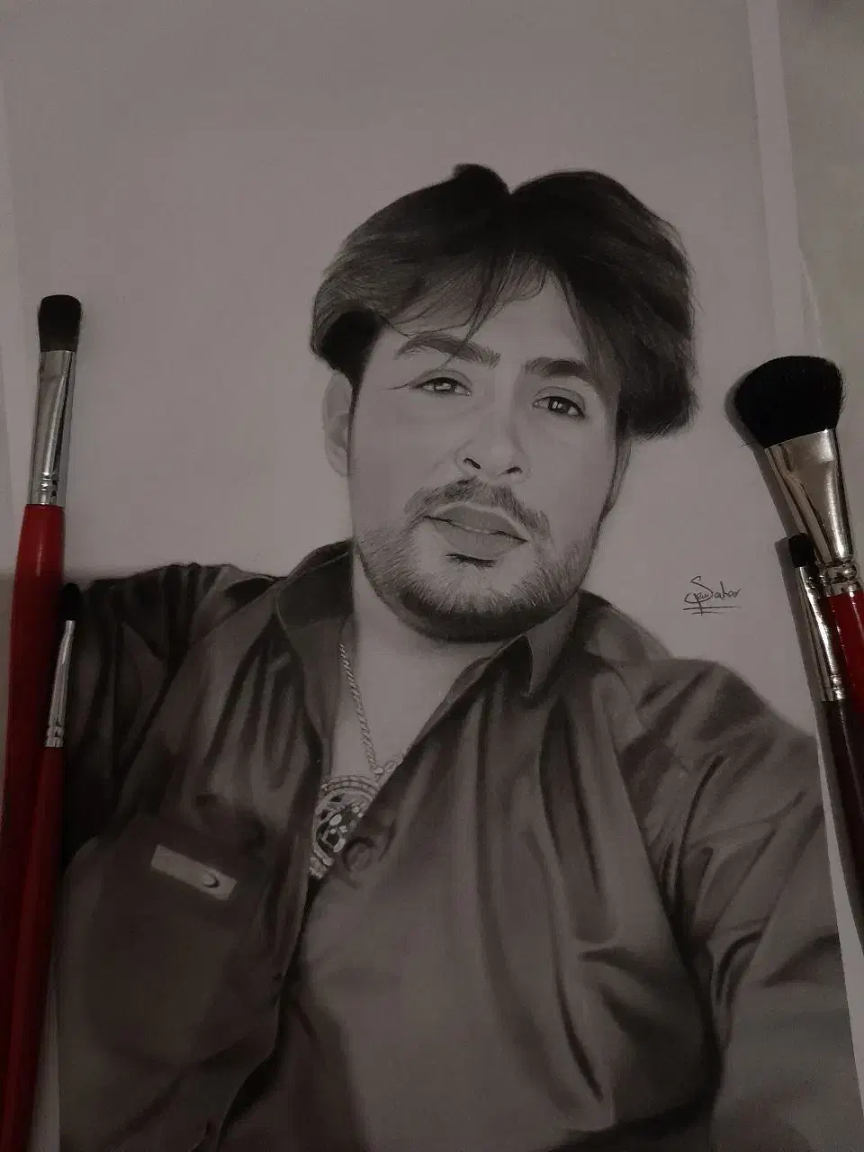 نقاشی سیاه قلم|تابلو، نقاشی، عکس|زابل, |دیوار