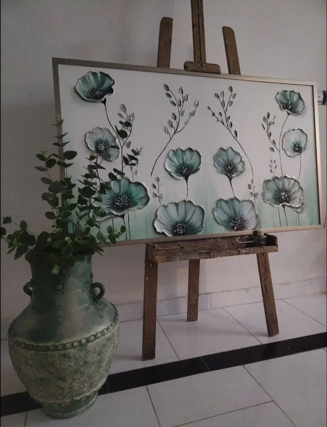 تابلوی نقاشی برجسته ی نیلوفر|تابلو، نقاشی، عکس|تهران, آبشار تهران (دریاچه)|دیوار