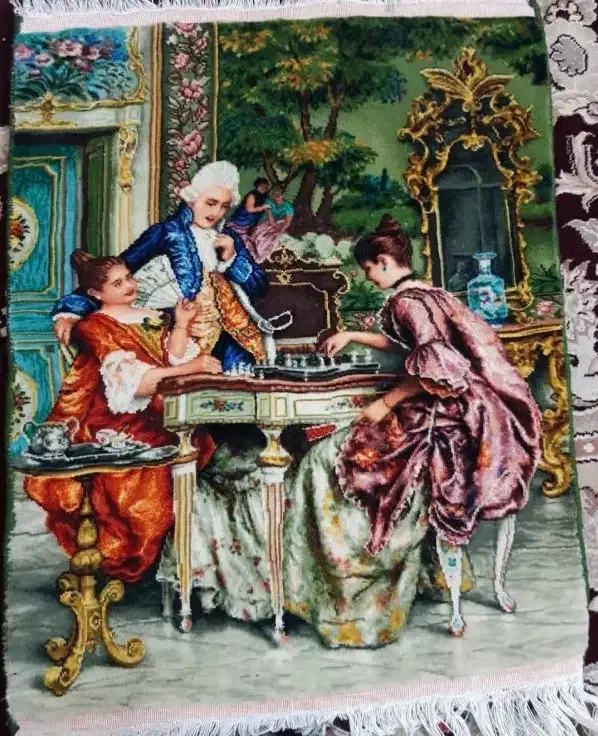 تابلوفرش شطرنج باف سایز ۱|تابلو فرش|ملایر, |دیوار