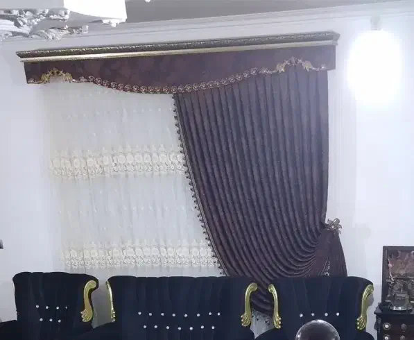 کتیبه با راف پرده|پرده، رانر، رومیزی|قائمشهر, |دیوار