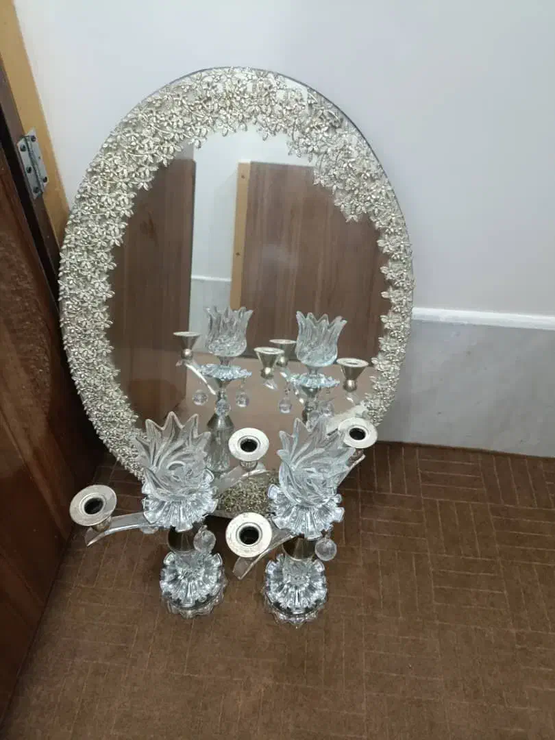 آئینه و شمعدان|کلکسیون اشیاء عتیقه|جهرم, |دیوار