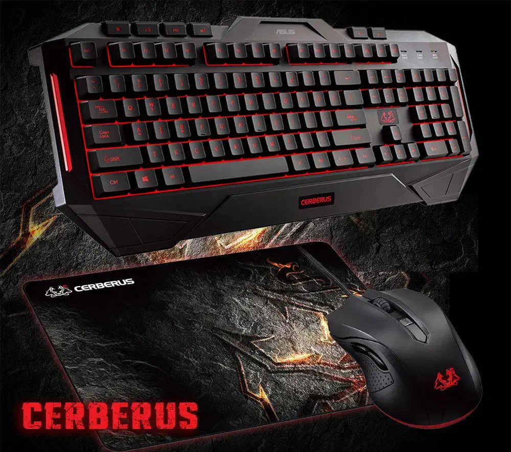 ست کامل موس کیبورد ایسوس Cerberus|قطعات و لوازم جانبی رایانه|رشت, گلسار|دیوار