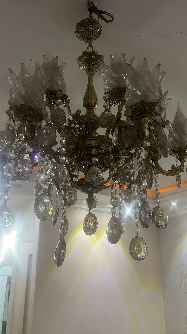 سماور و لوستر برنزی|لوستر و چراغ آویز|اسلام‌شهر, شهرک احمدیه|دیوار