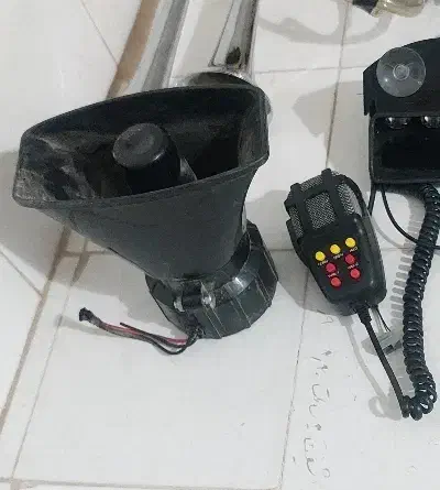 اژیر پلیسی ۸ حالته و بوق دولول شیپوری پمپ برقی|قطعات یدکی و لوازم جانبی|میبد, |دیوار