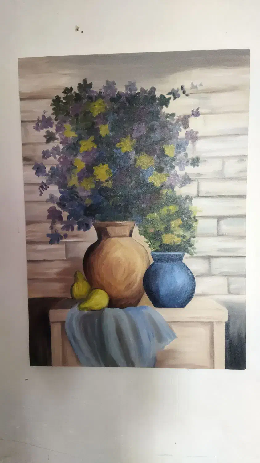 نقاشی رنگ روغن طرح گل|تابلو، نقاشی، عکس|خرمآباد, |دیوار