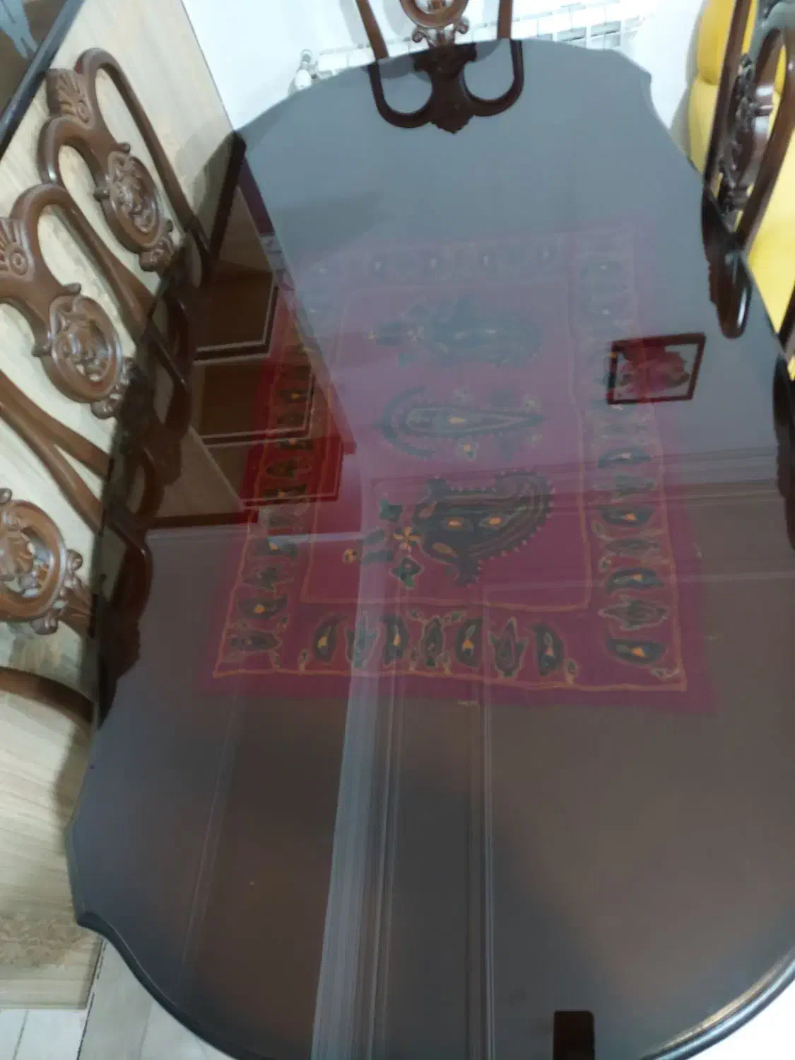 میز نهارخوری هشت نفره|میز و صندلی غذاخوری|بافت, |دیوار