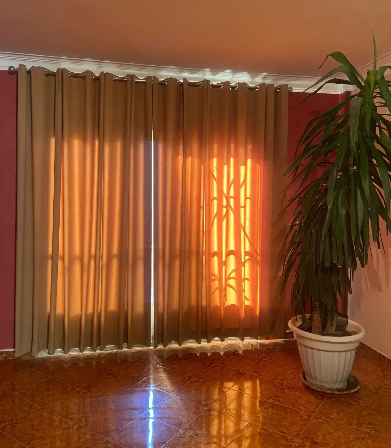 پرده کتان|پرده، رانر، رومیزی|تهران, درب دوم|دیوار