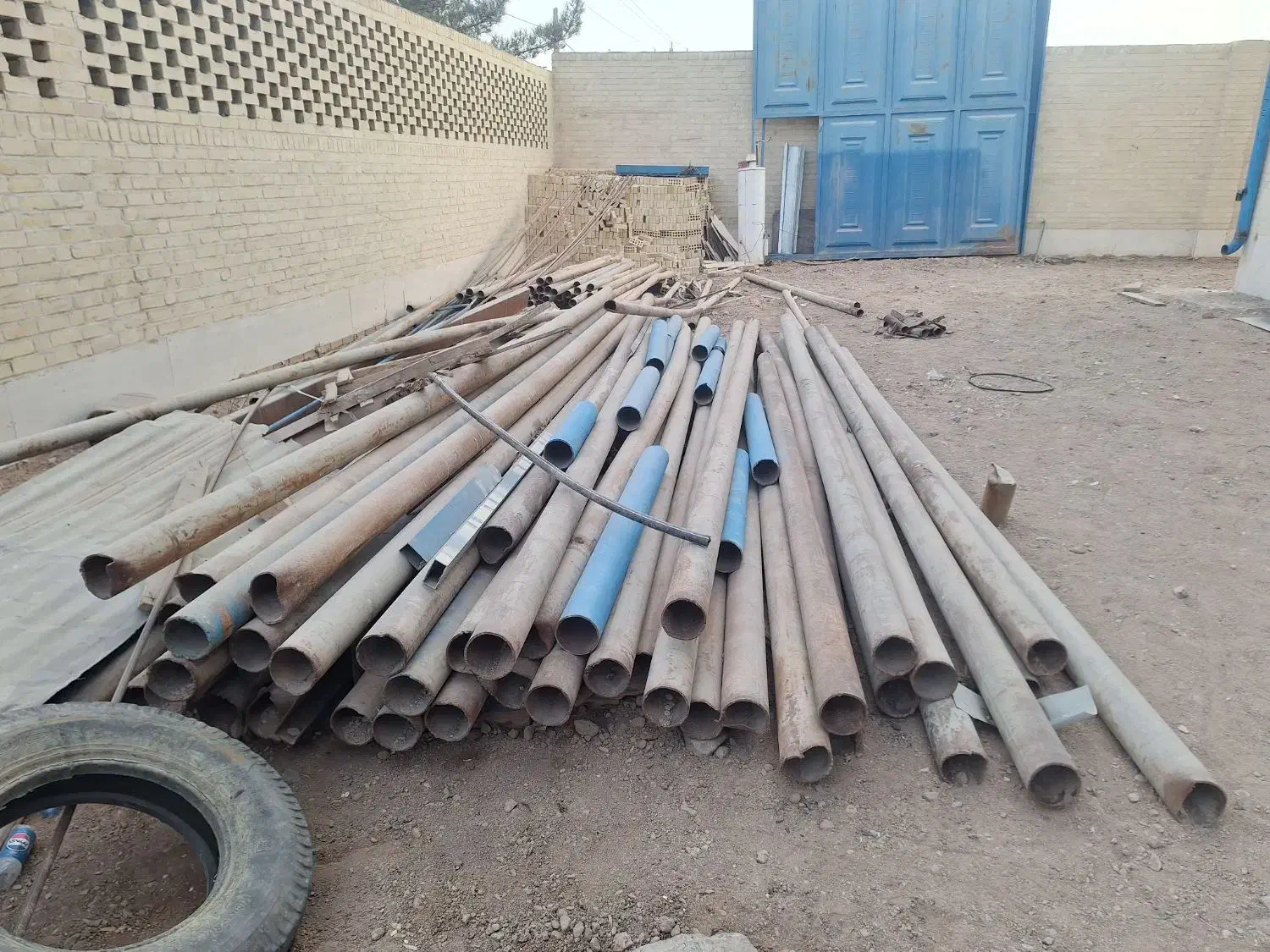 فروش لوله فولادی ۱۱۰ و۱۰۰ ضخامت ۵ میل درزدار|عمدهفروشی|یزد, |دیوار