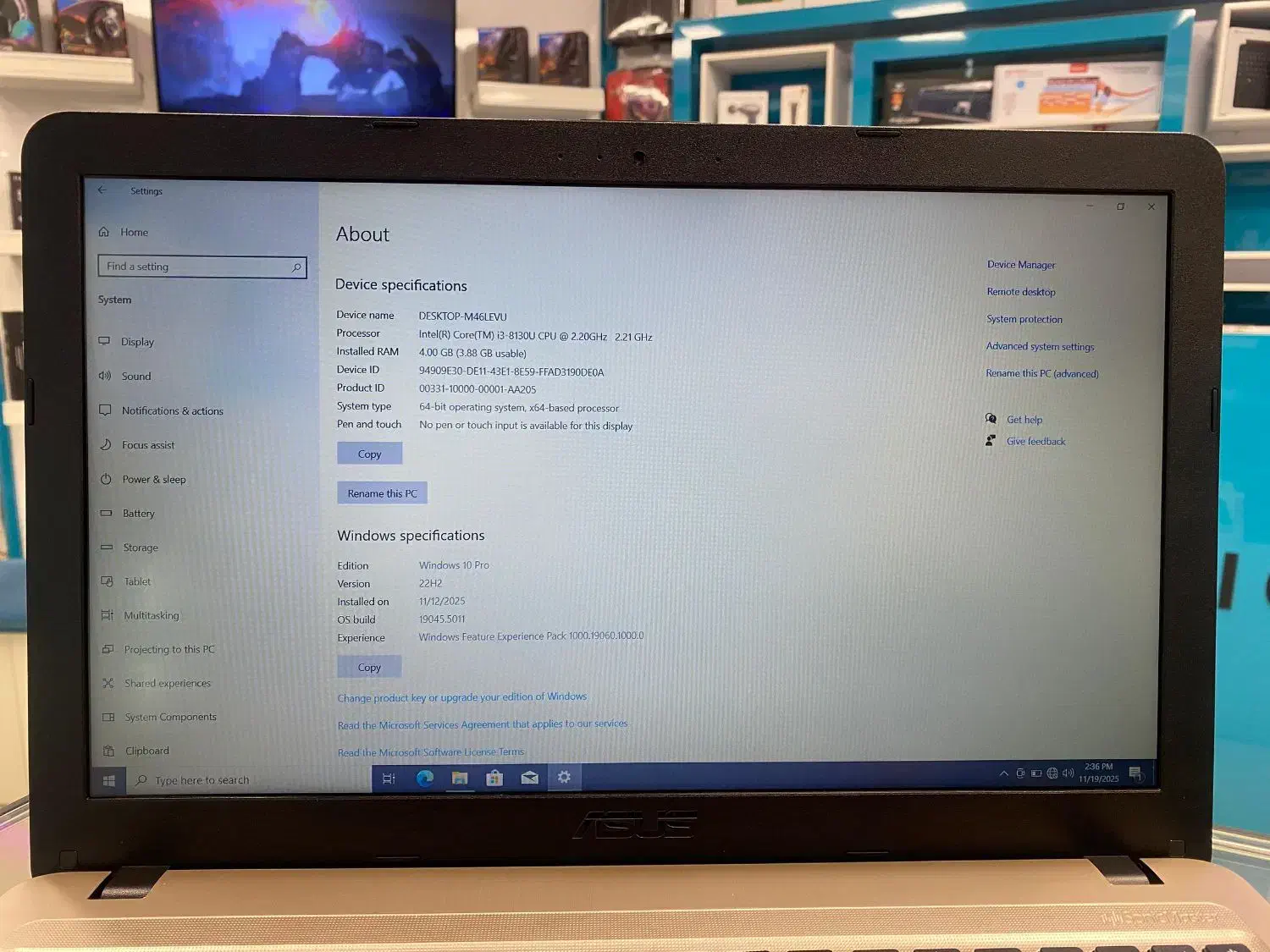 لپ تاپ ایسوز ASUS VIVO BOOK|رایانه همراه|تهران, مرزداران|دیوار