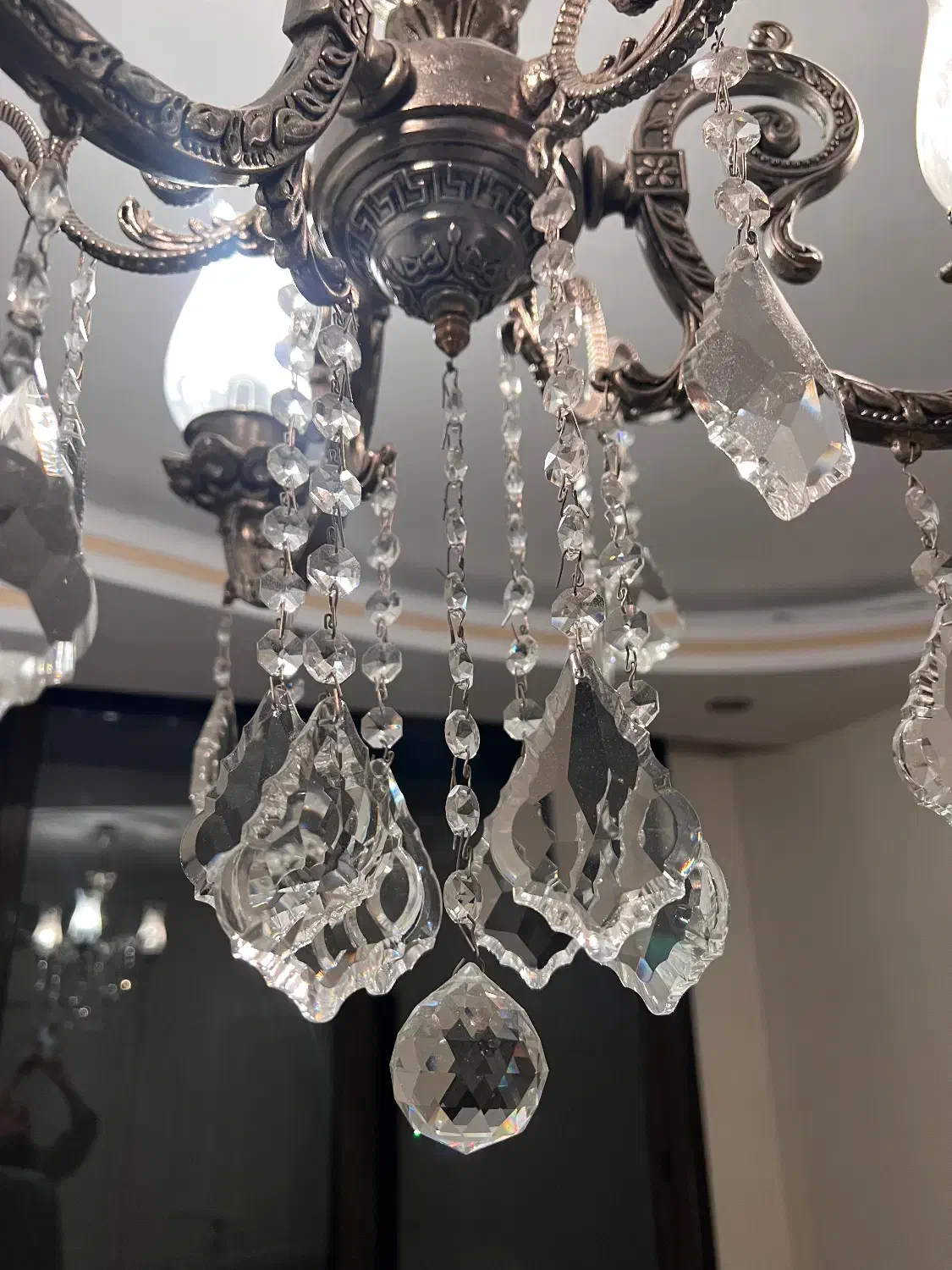 لوستر برنجی سه شاخه|لوستر و چراغ آویز|تهران, زرگنده|دیوار