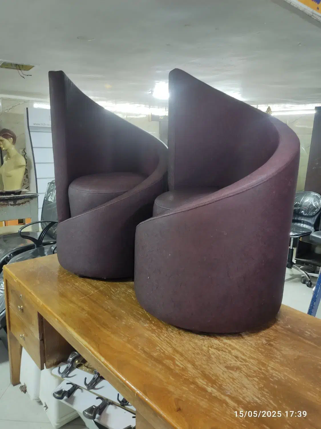 پاف تکنفره سالم دو عدد|صندلی و نیمکت|پارسآباد, |دیوار