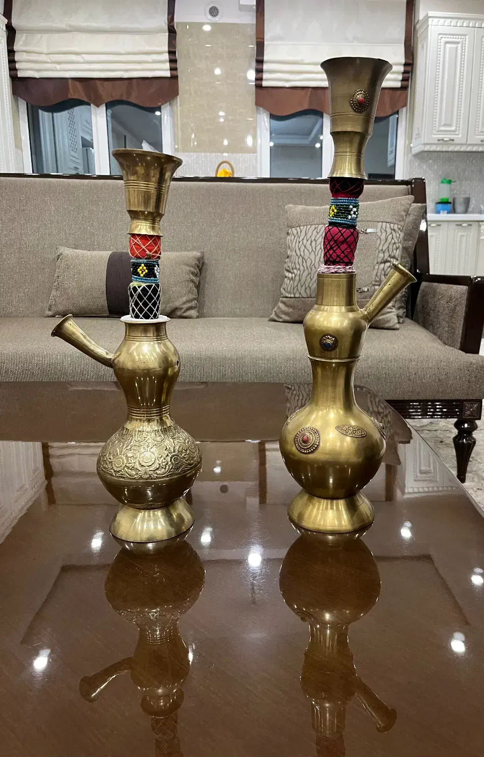 قلیون برنج کلکسیونی|کلکسیون اشیاء عتیقه|ری, ظهیرآباد|دیوار